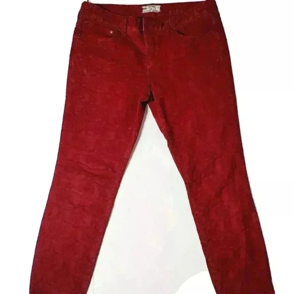 Free people womens Red Embroidered Sz 31 - Picture 1 of 8
